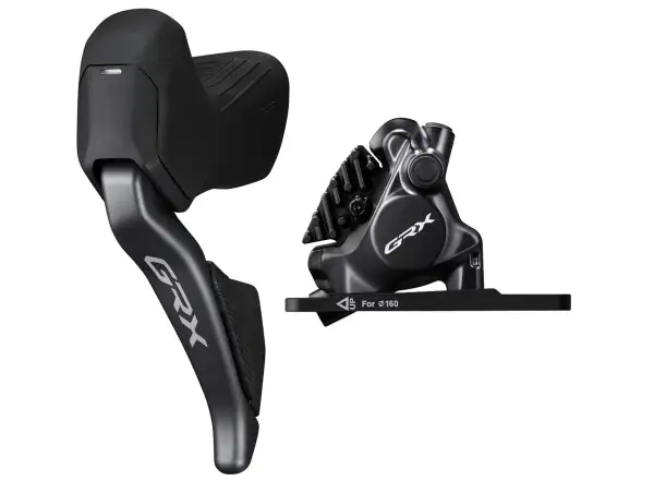 Shimano GRX Di2 ST-RX825+BR-RX820 2-fach Brems-/Schaltgriff Vorne Links & Bremssattel