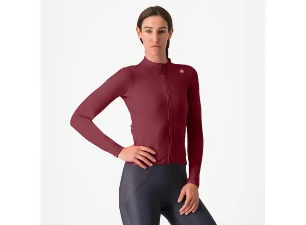 Castelli Espresso Thermal Damen Jersey Deep Bordeaux.