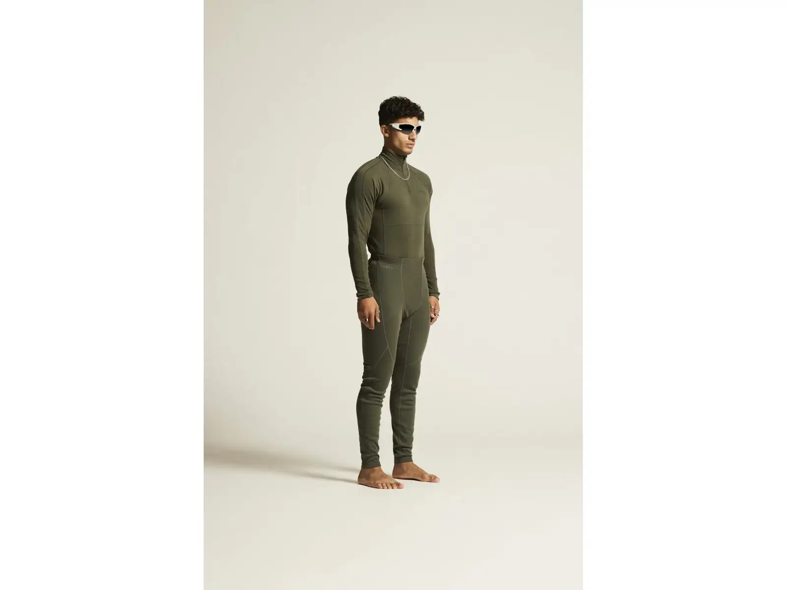 Craft ADV Wool Merino Herren Langarmshirt mit Reißverschluss grün