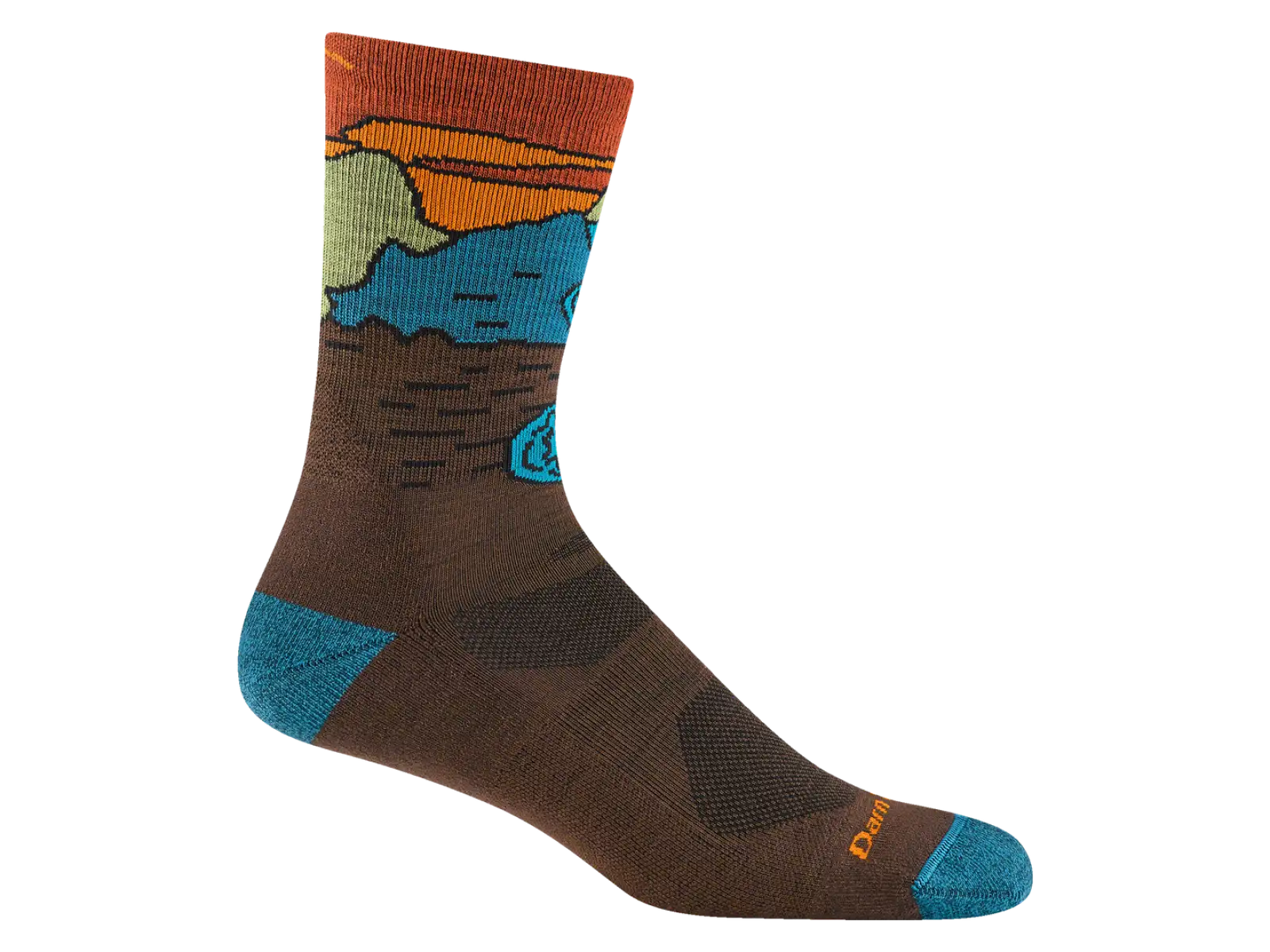 Darn Tough Chasing Waterfalls Micro Crew Lightweight Cushion Herren Socken Earth