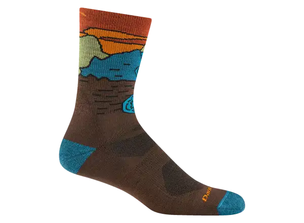 Darn Tough Chasing Waterfalls Micro Crew Lightweight Cushion Herren Socken Earth
