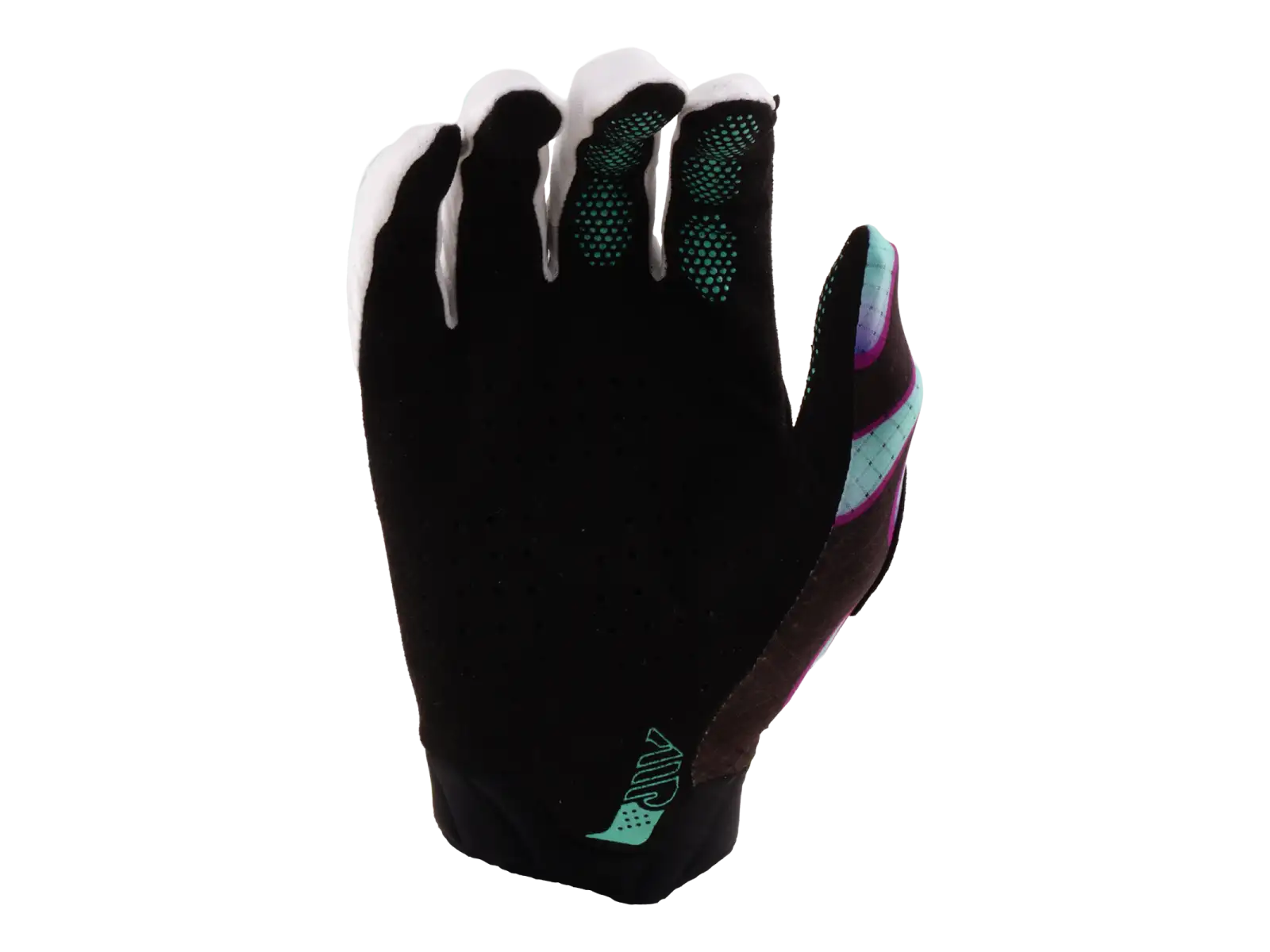 Troy Lee Designs Youth Air Overspray Kinderhandschuhe Black/Real Teal