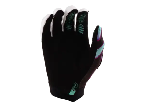 Troy Lee Designs Youth Air Overspray Kinderhandschuhe Black/Real Teal
