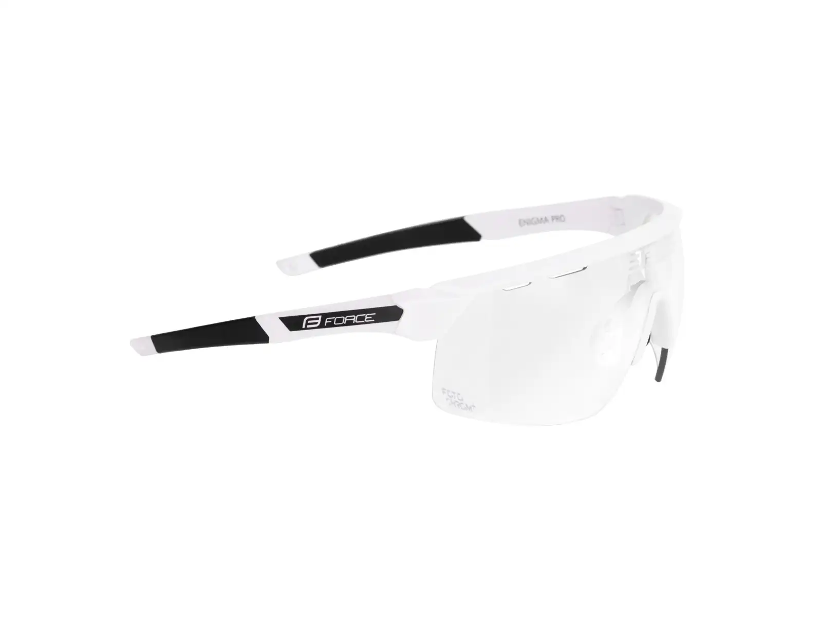 Force Enigma Pro Fahrradbrille weiß glänzend/fotochromatisches Glas