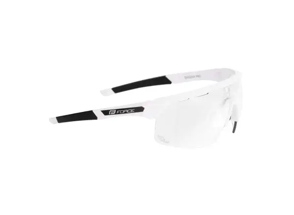 Force Enigma Pro Fahrradbrille weiß glänzend/fotochromatisches Glas