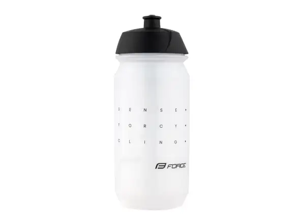 Force Sense Fahrradflasche 500 ml transparent/schwarz