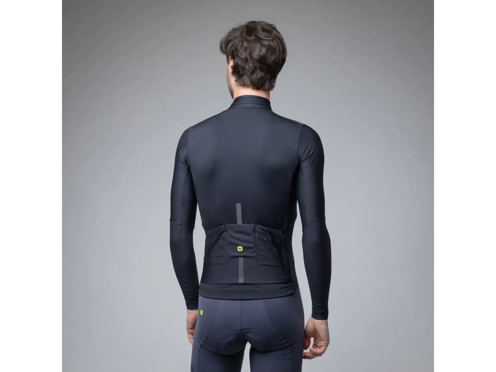 Alé R-EV1 Warm Race Herren gefüttertes Radtrikot Black