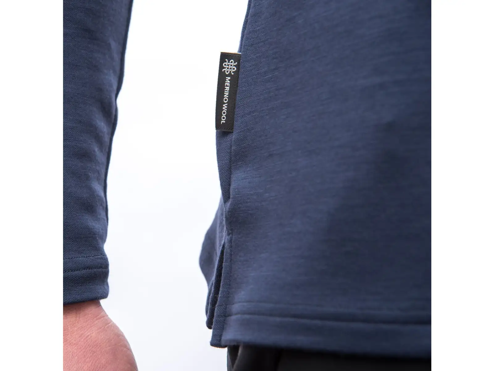 Sensor Merino Blend Typo Herren T-Shirt Langarm Deep Blue