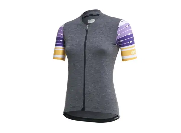 Dotout Touch Damen-Trikot Kurzarm Melange Grau.