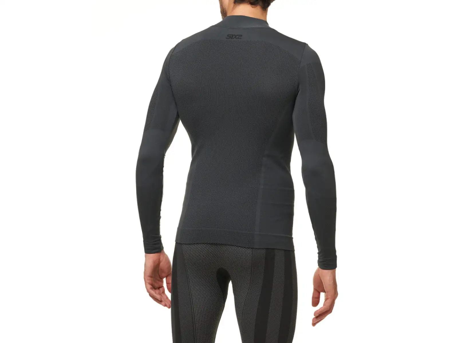 SIXS TS3 V2 Funktionsshirt mit langarm und Stehkragen grau/schwarz