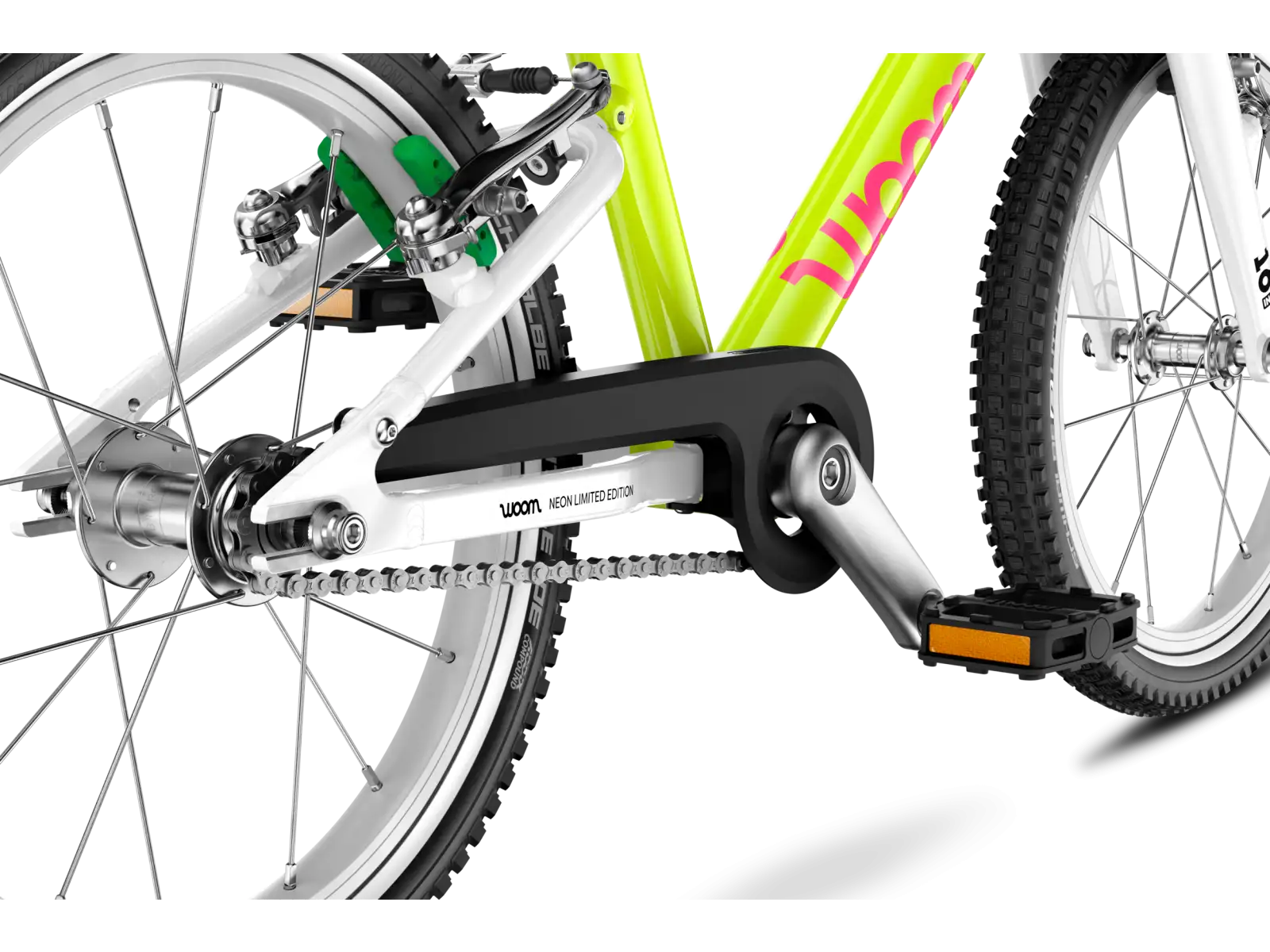 Woom GO 3 Automagic Kinderfahrrad neon lime