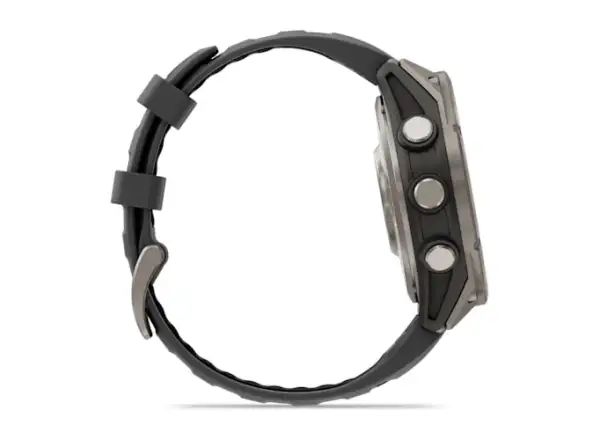 Garmin fenix 8 Pro 47 mm, AMOLED Sapphire, Titanium mit Silikonarmband Graphite/Black