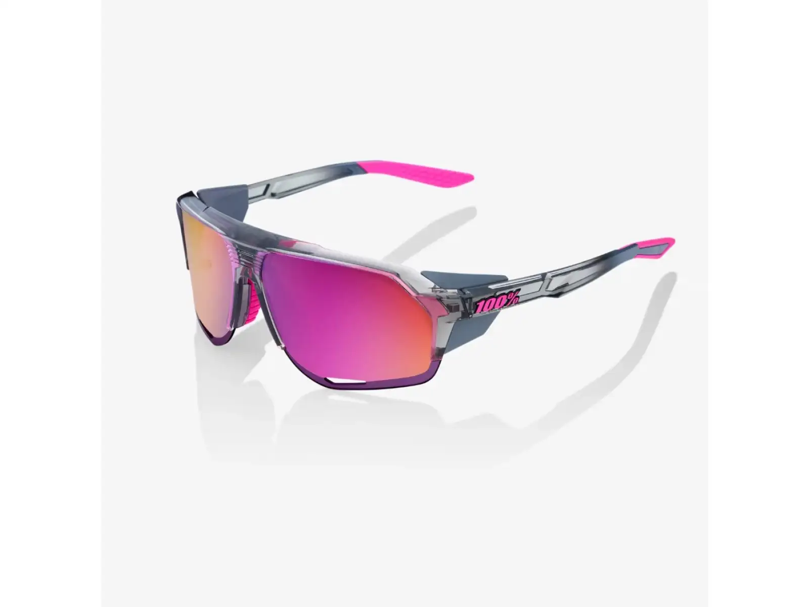 100% Norvik Sportbrille Polished Transparent Grau/Lila Multilayer