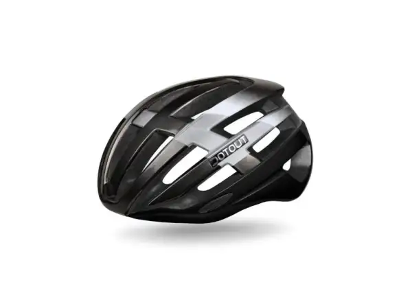 Dotout Targa Helm Glänzendes Schwarz/Glänzendes Grau XS/M
