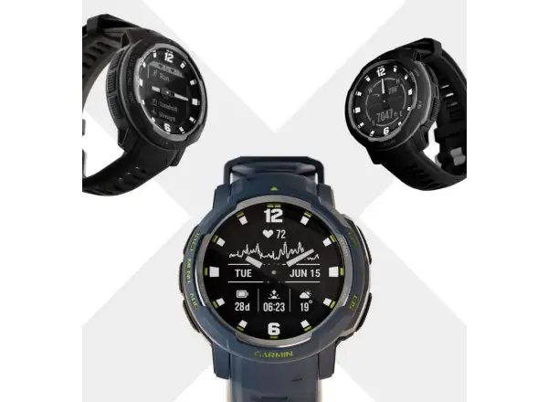 Garmin Instinct Crossover Standard Edition Smartwatch Blue Granite