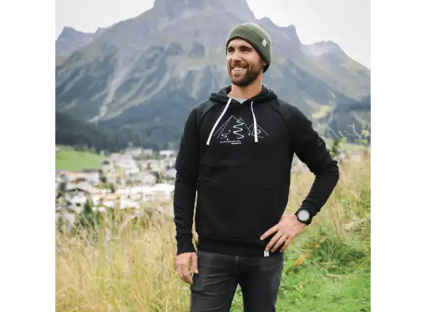 Kästle Kapuzenpullover Mountain Men Herrenhoodie Schwarz