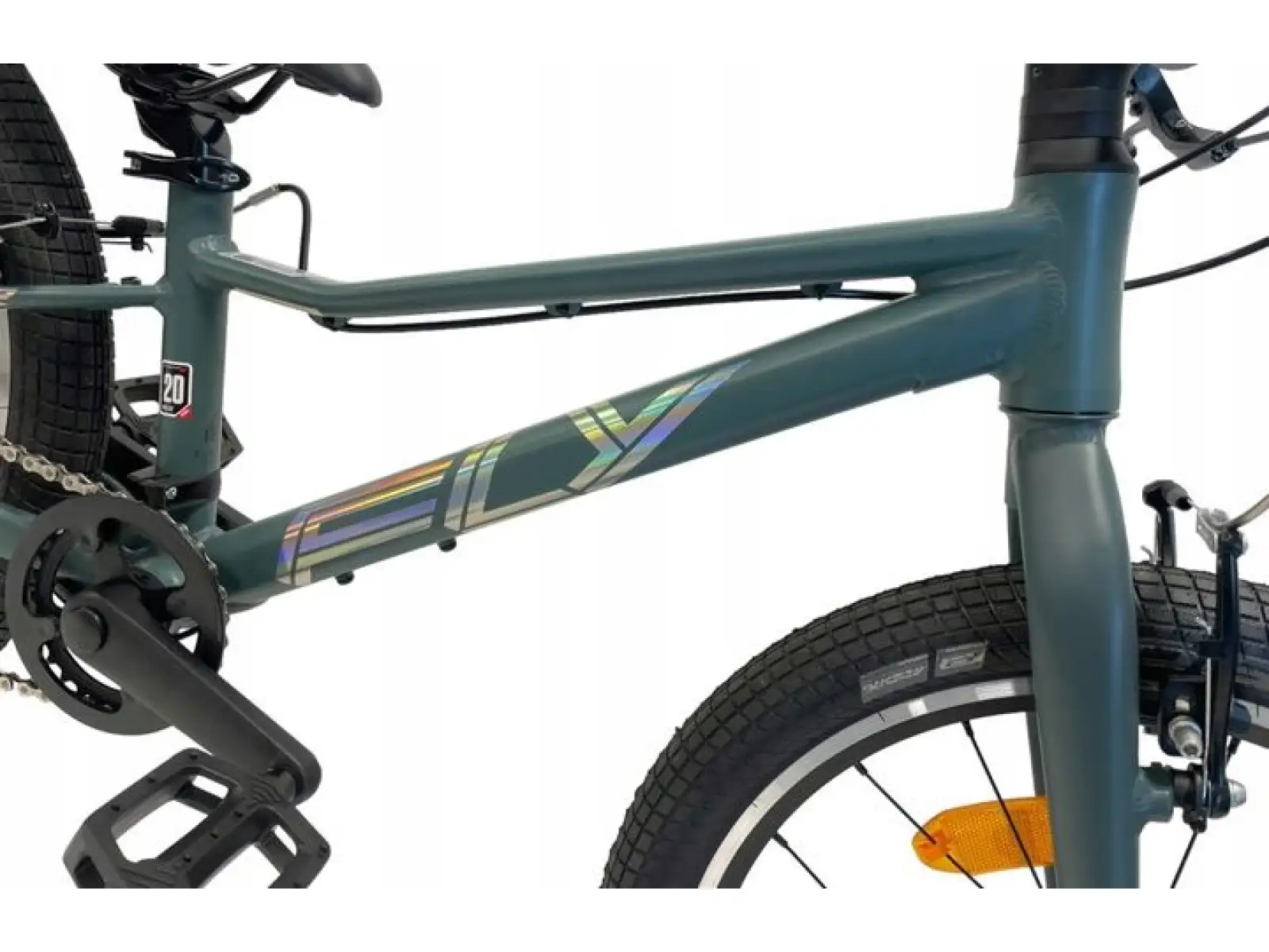 Superior F.L.Y. 20 VB Matte Trooper Green/Hologram Chrome Kinder-Mountainbike