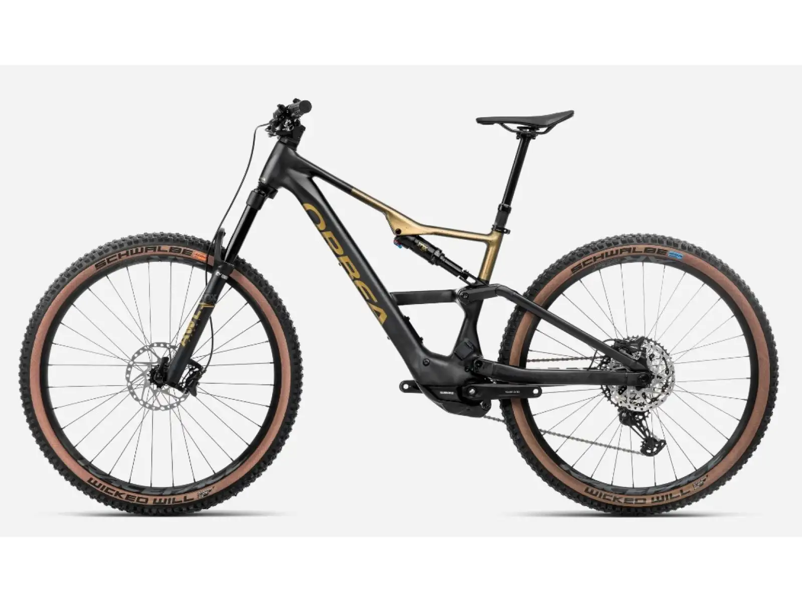 Orbea RISE SL H20 vollgefedertes leichtes Elektrofahrrad Black/Olive Green