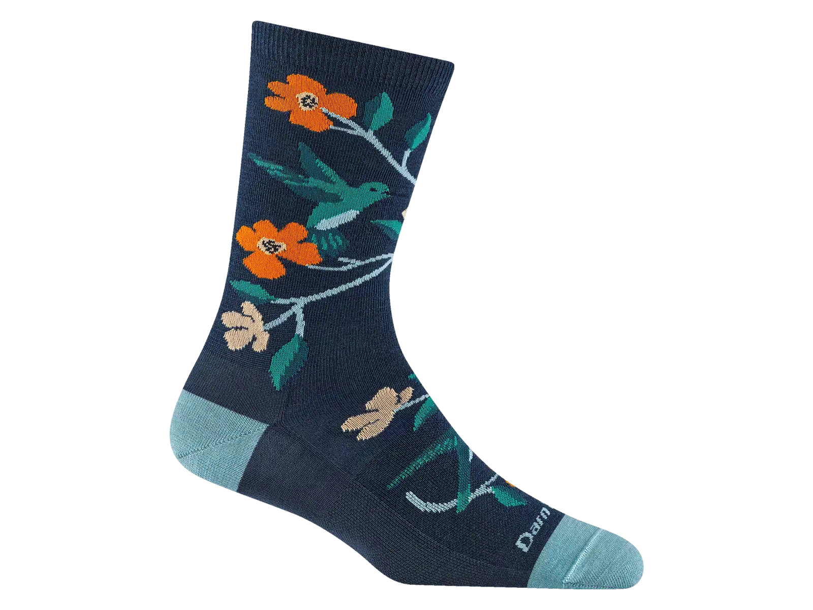 Darn Tough Birds of a Feather Crew Lightweight Damen Socken Midnight