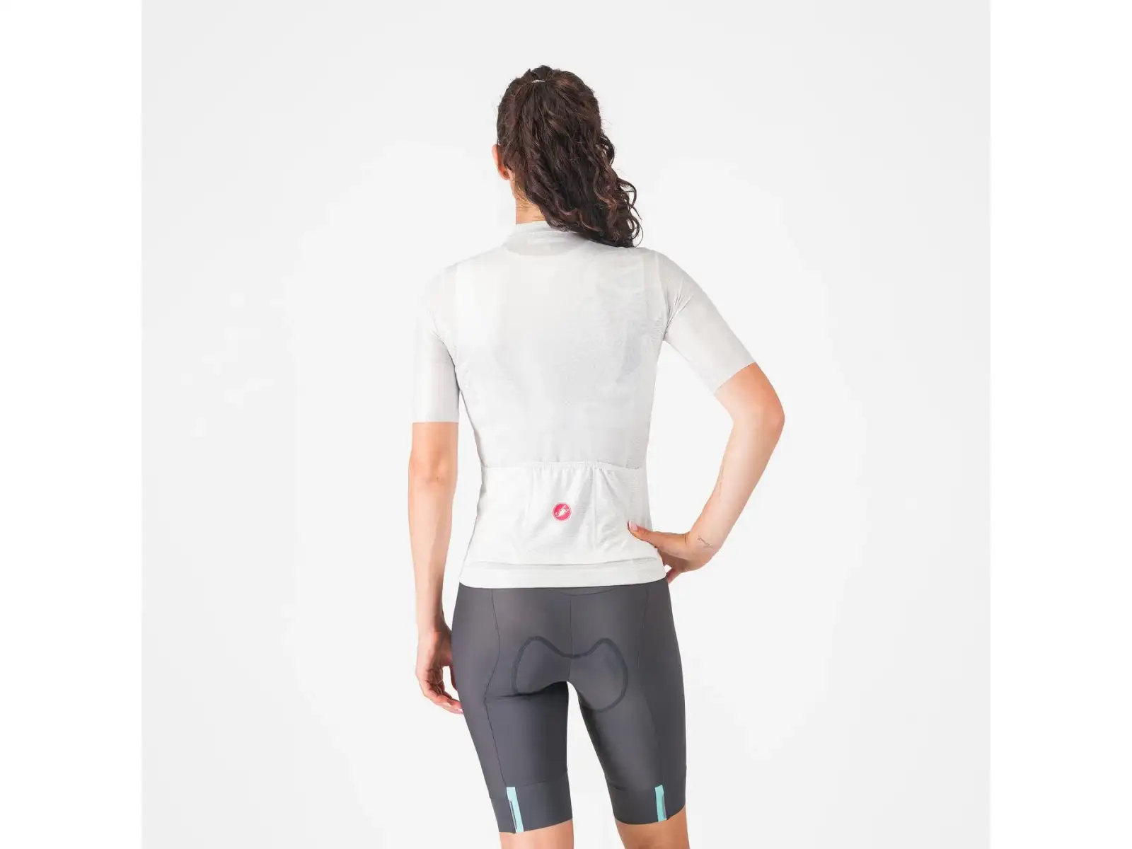 Castelli Prima 2 Damen-Shorts mit Sitzpolster Dark Gray/Pool Blue