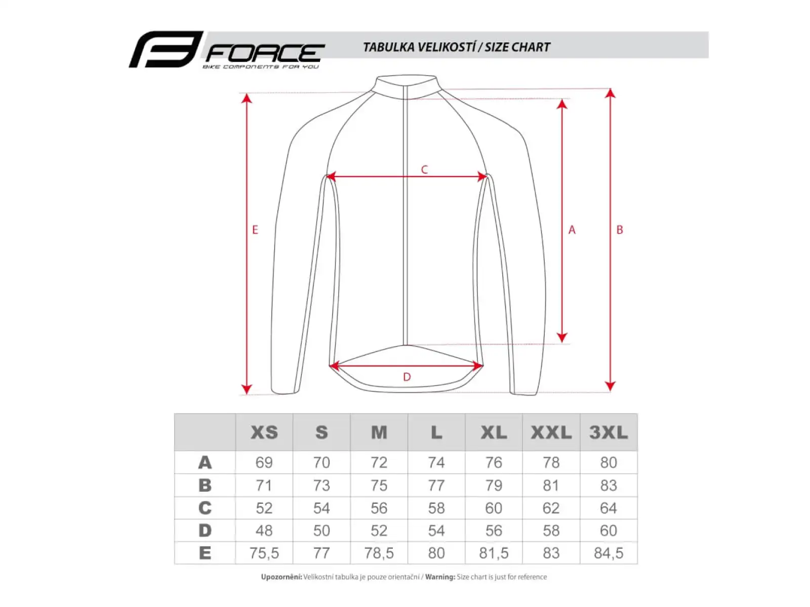 Force Reckless Unisex Langarmtrikot Schwarz/Orange