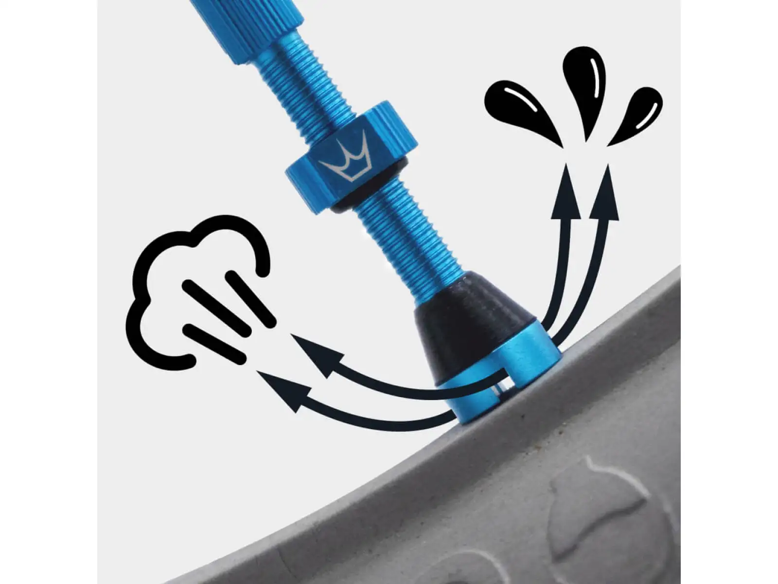 Peatys x Chris King MK2 Werkstattpaket für Tubeless-Ventile 42mm, 26 Stück, Schwarz