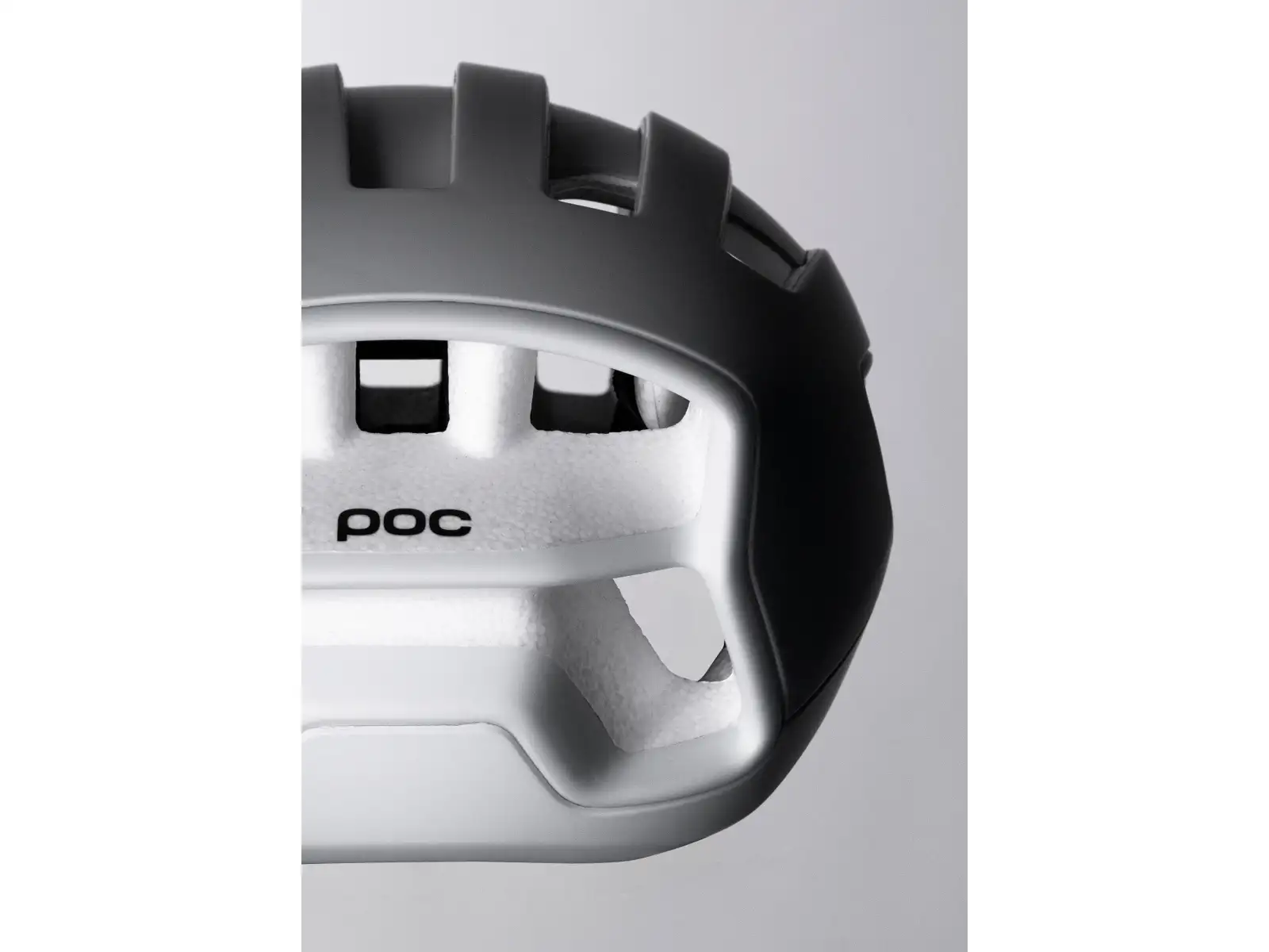 POC Cytal Rennradhelm Hydrogen White/Uranium Black Matt/Logo