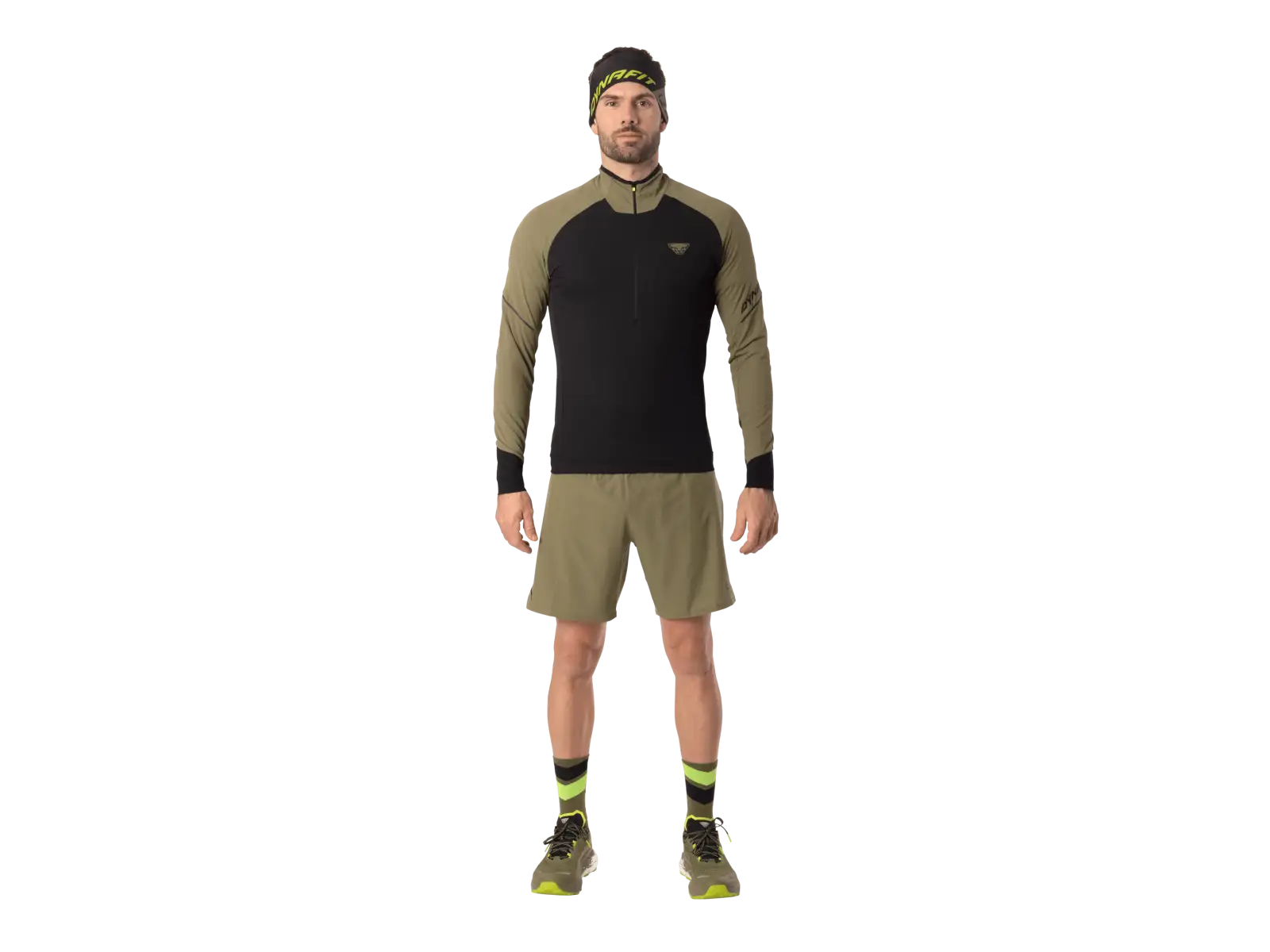 Dynafit Alpine Zip Herren-Laufshirt Langarm Military green/0910