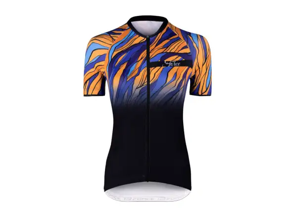 Force Life Damen Kurzarmtrikot schwarz/blau/orange