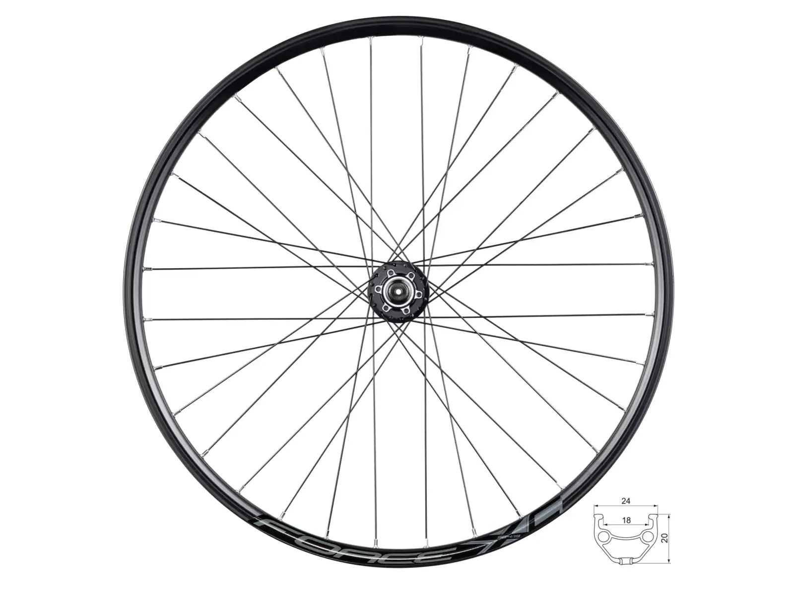Force XC Disc 27,5 Hinterrad eingespeicht Nabe Force F804343
