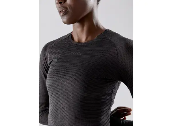 Craft PRO Dry Nanoweight LS Damen T-Shirt schwarz