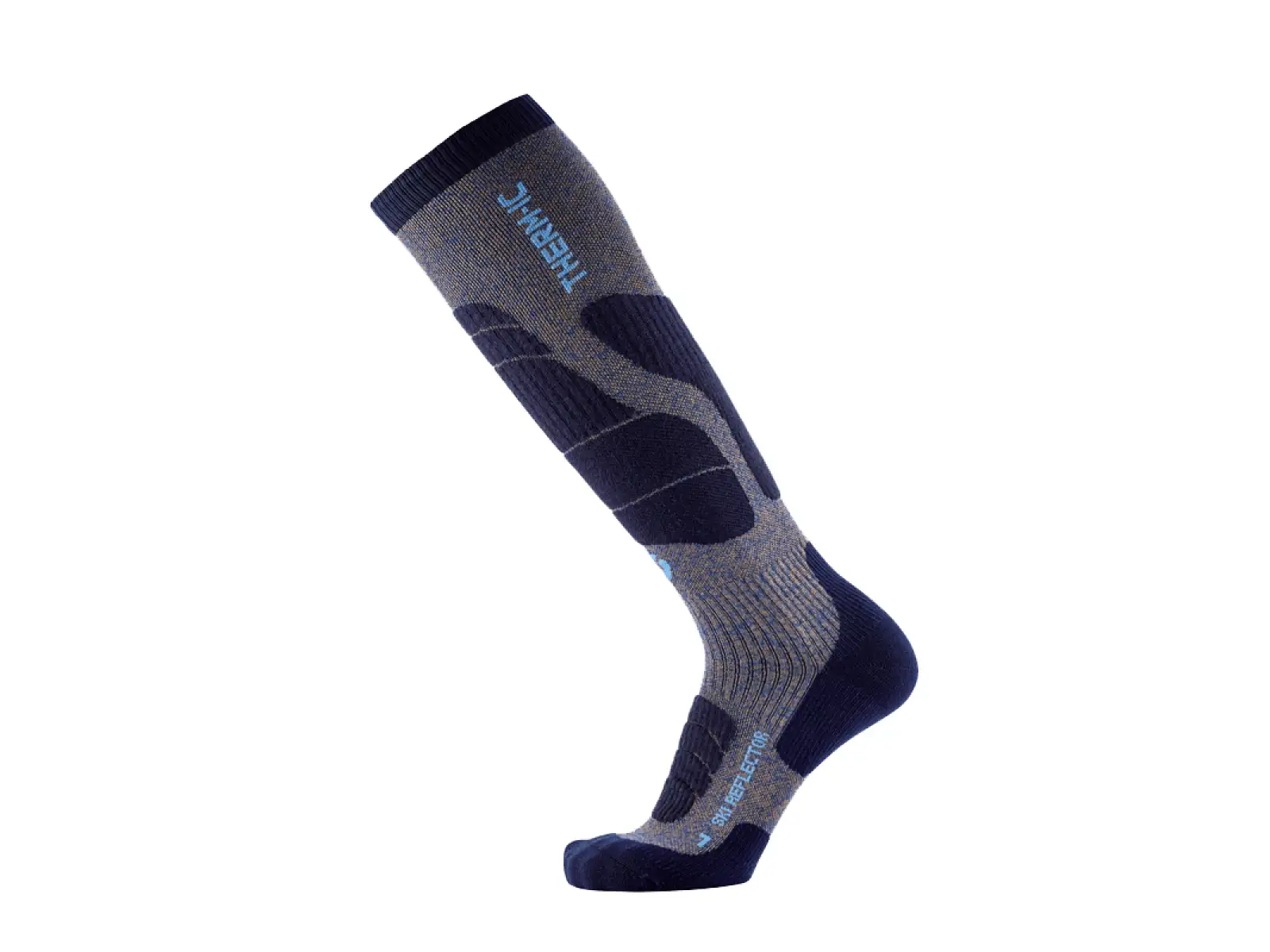 Thermic Ski Merino Reflector Herren Socken blue/gold
