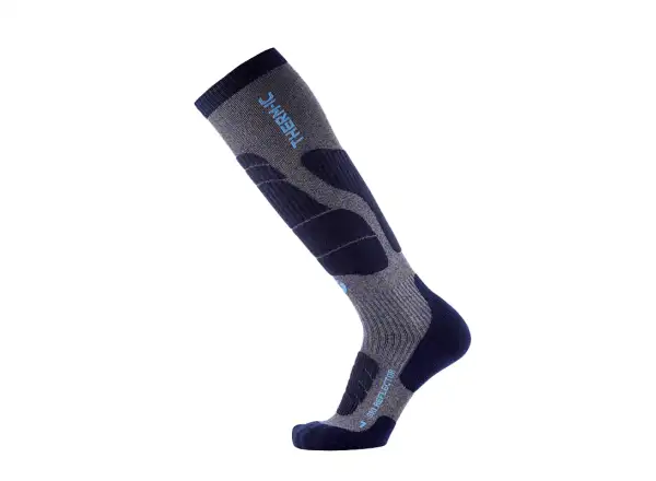 Thermic Ski Merino Reflector Herren Socken blue/gold