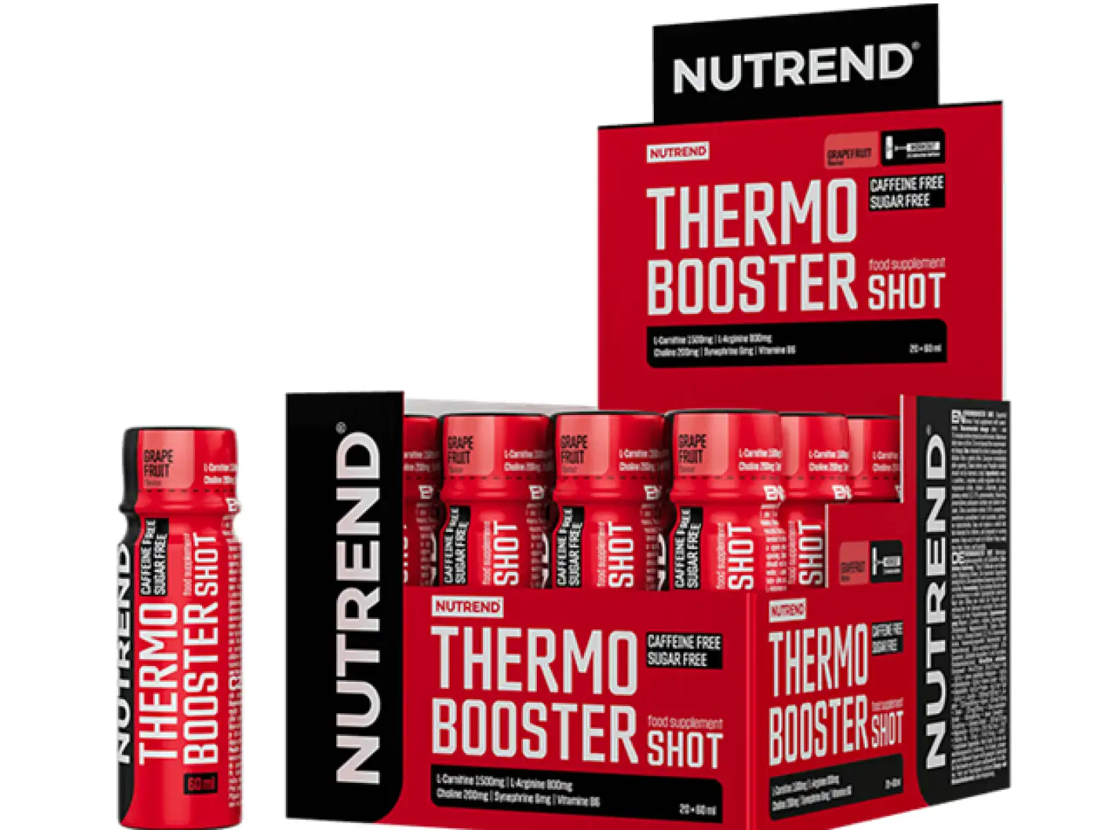 Nutrend Thermobooster Shot 60ml mit Geschmack nach Grapefruit.