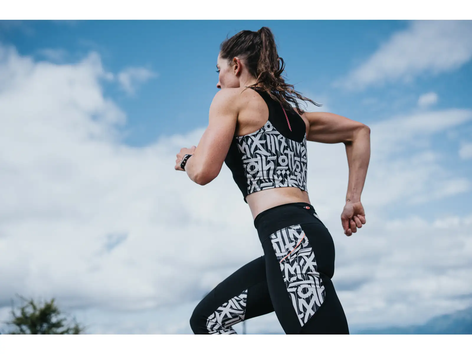 Dynafit Trail Crop Top Damen ärmelloses Trikot Black Out