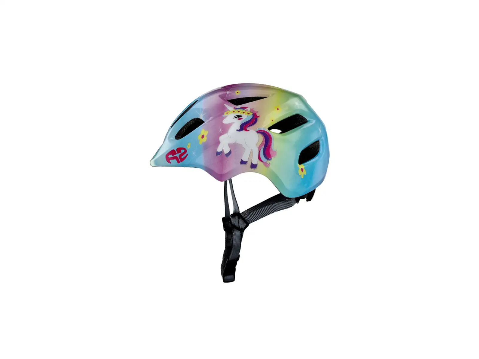 R2 Pump Kinderhelm hellblau/rosa/gelb