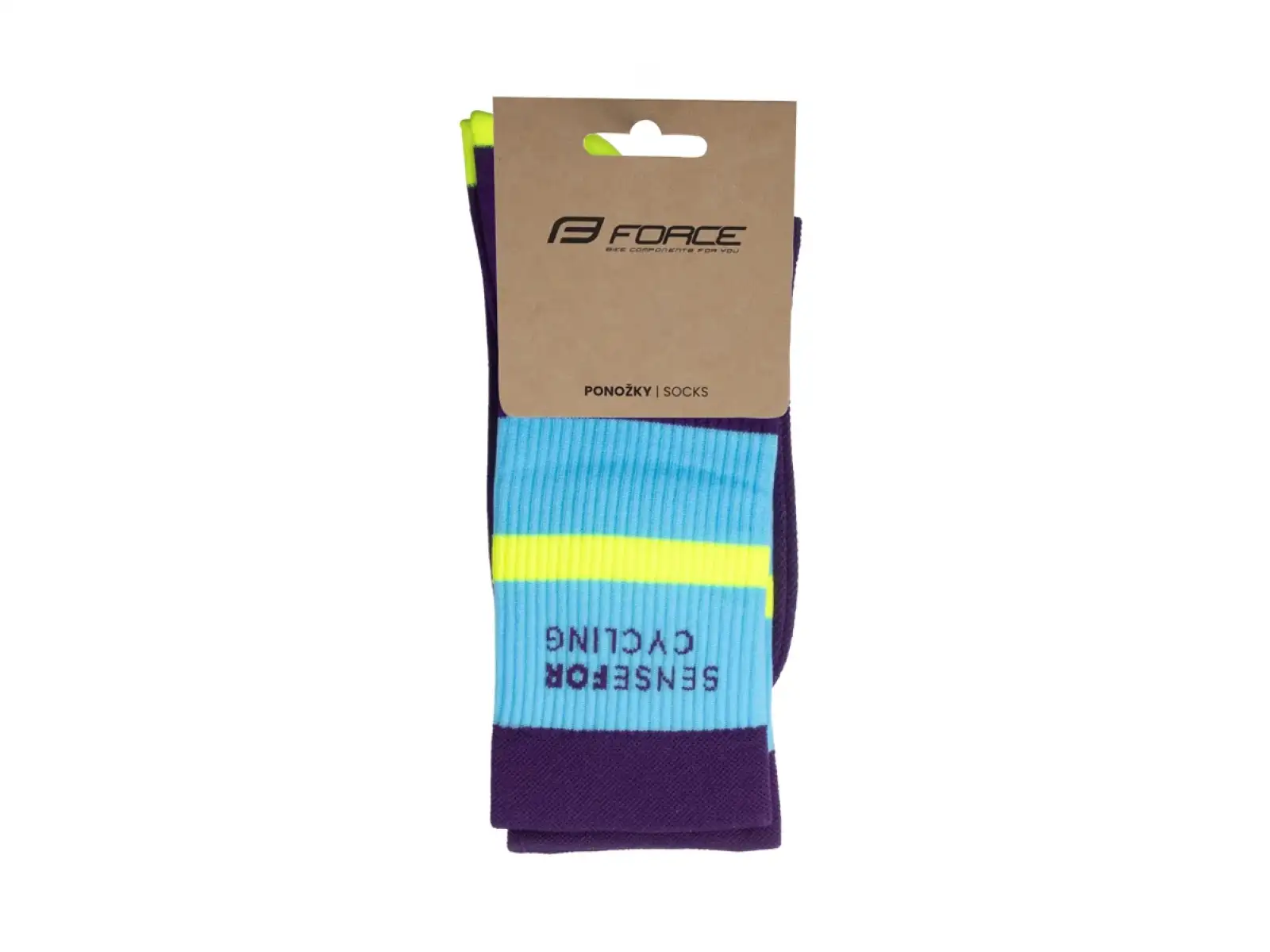 Force Stripe Radsocken dunkelviolett