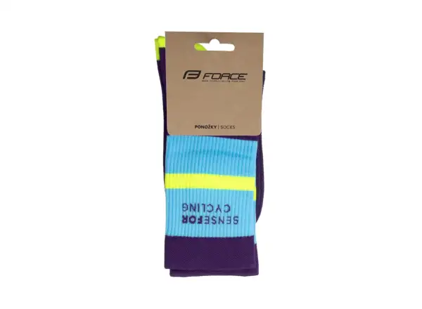 Force Stripe Radsocken dunkelviolett