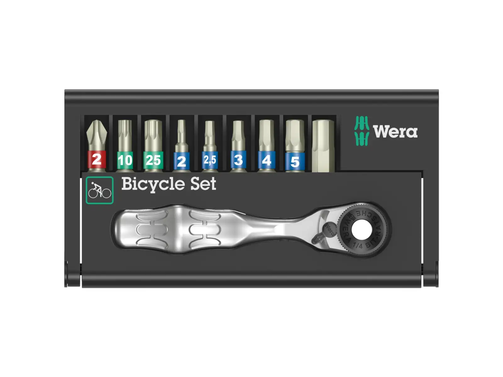 Wera Bicycle Set 9 Zyklop Mini Knarre mit Edelstahlbits 10-teilig