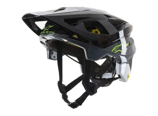 Alpinestars Vector Tech MIPS Pilot Helm schwarz/weiß/cool grau glänzend