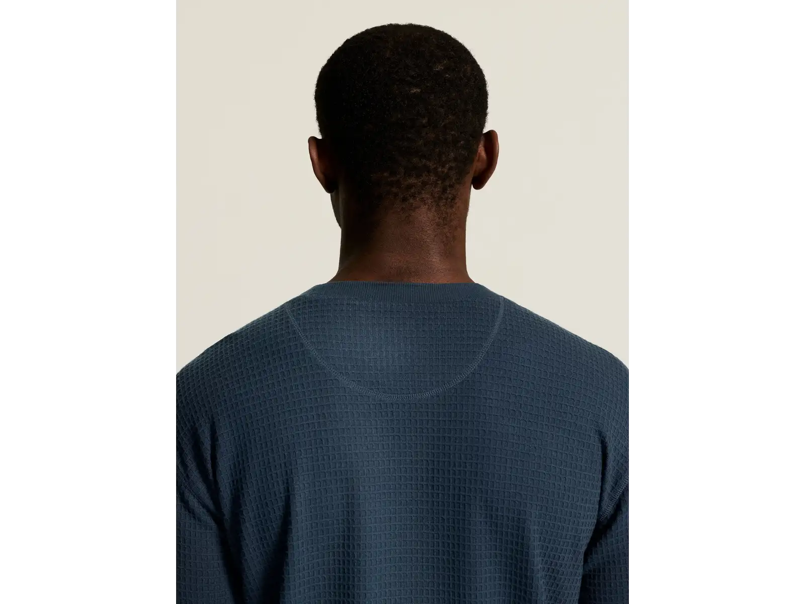 Craft Wool Waffle Herren T-Shirt Langarm blau