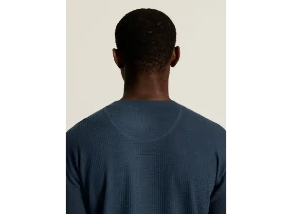 Craft Wool Waffle Herren T-Shirt Langarm blau