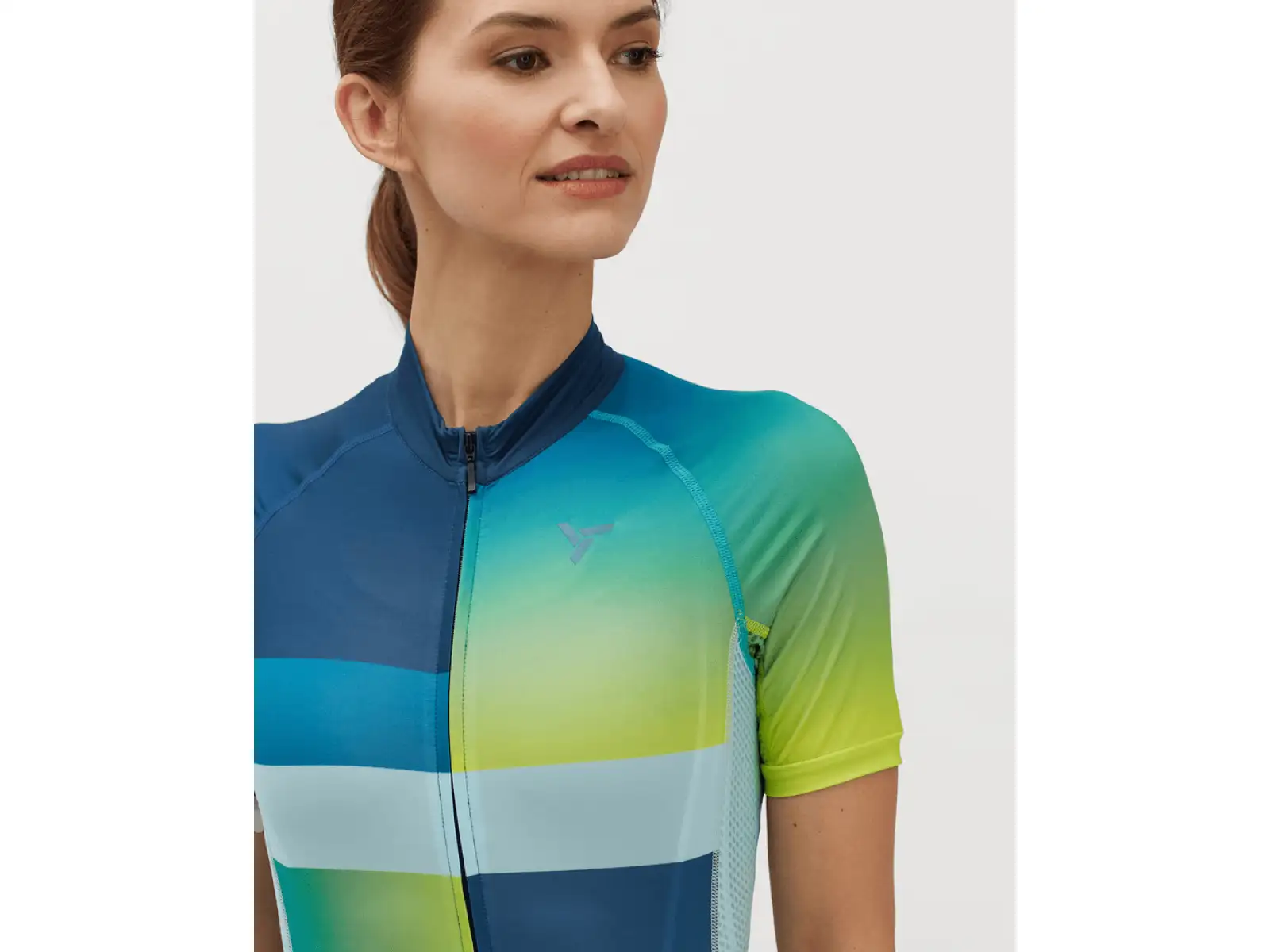 Silvini Mazzana Damen Kurzarmtrikot navy/türkis