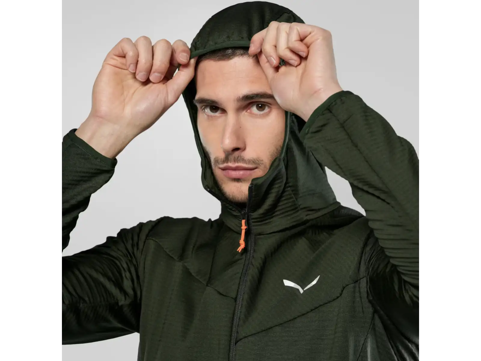 Salewa Puez Altavia Polarlite Hooded Herren-Sweatshirt Dark Olive