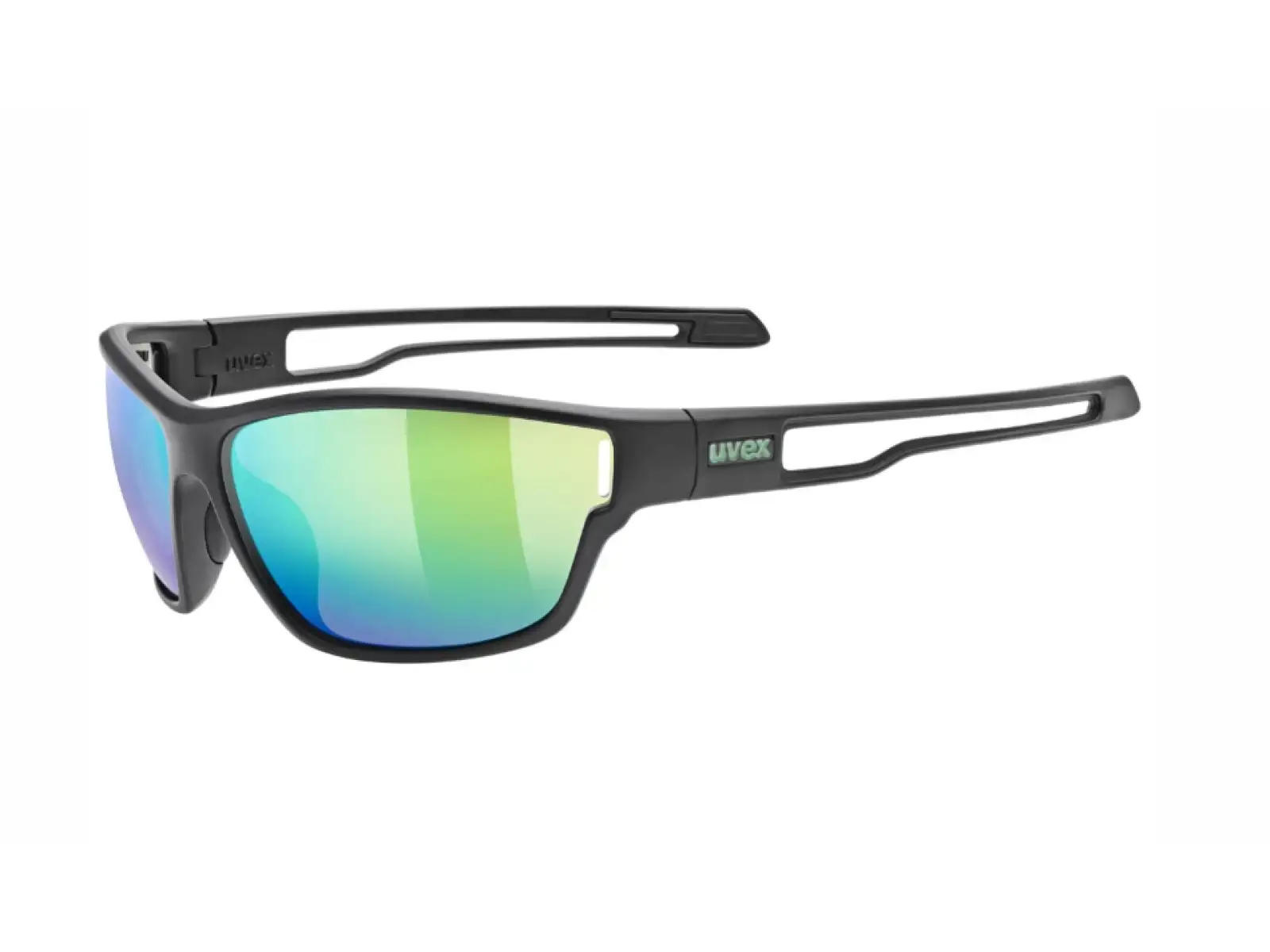 Uvex Sportstyle 806 Brille Black Matt/Mirror Green