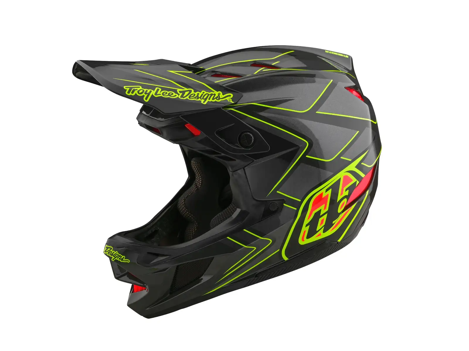Troy Lee Designs D4 Composite Ghostwing Helm Grau