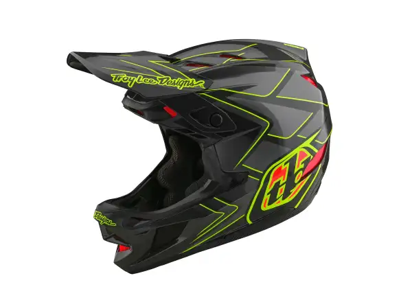 Troy Lee Designs D4 Composite Ghostwing Helm Grau