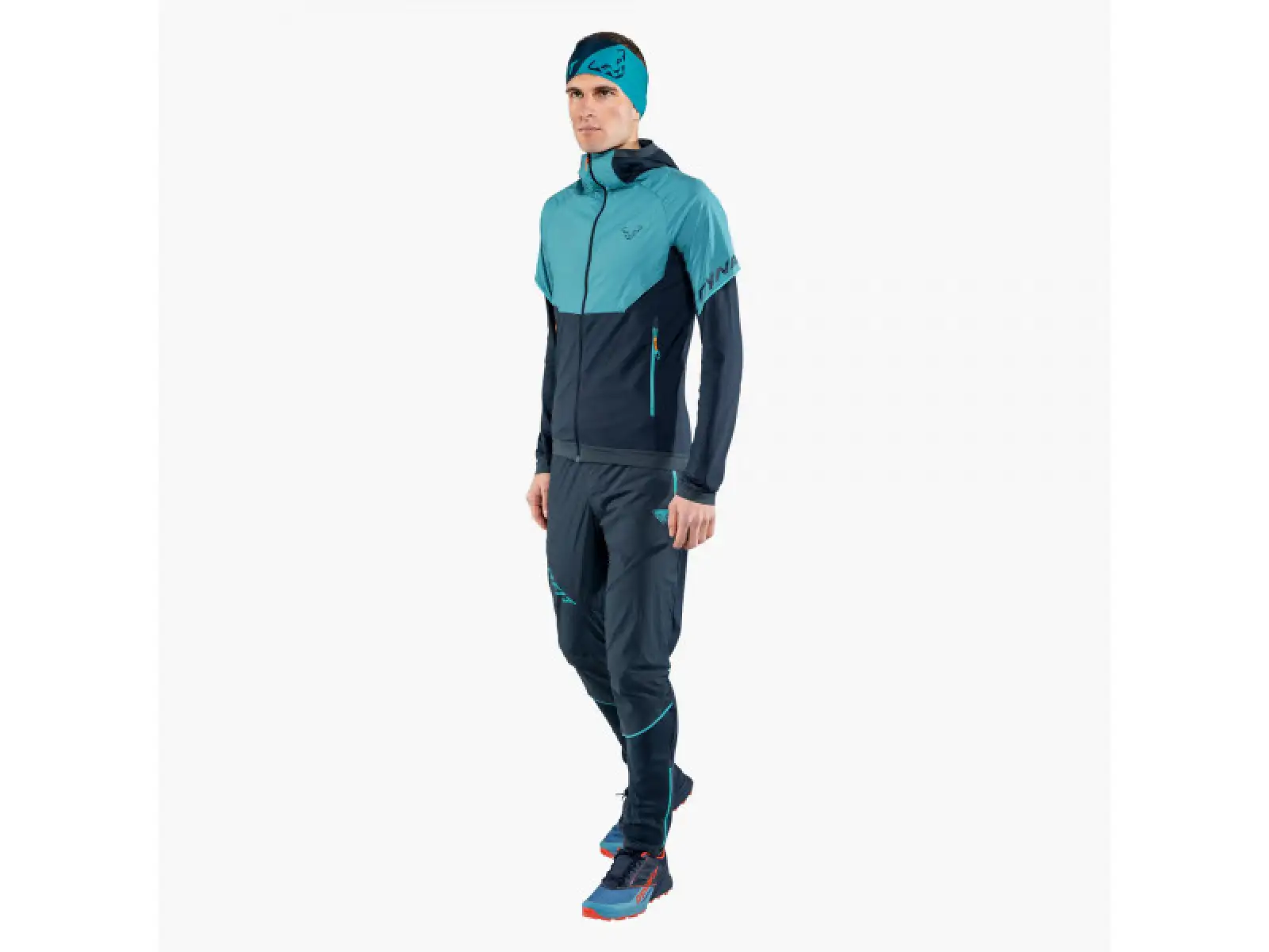Dynafit Alpine Hybrid Skijacke für Männer in Storm Blue.