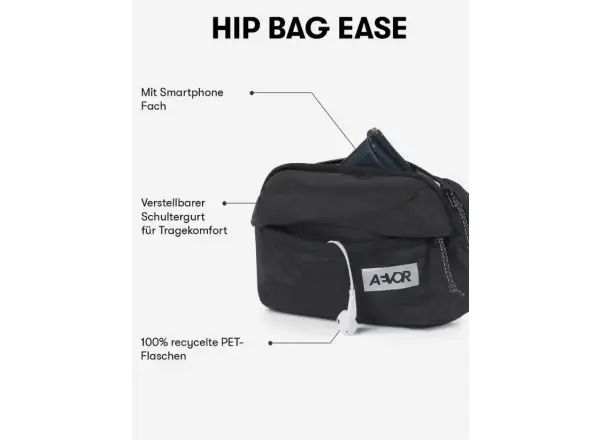 Aevor Hip Bag Ease Umhängetasche/Bauchtasche Black