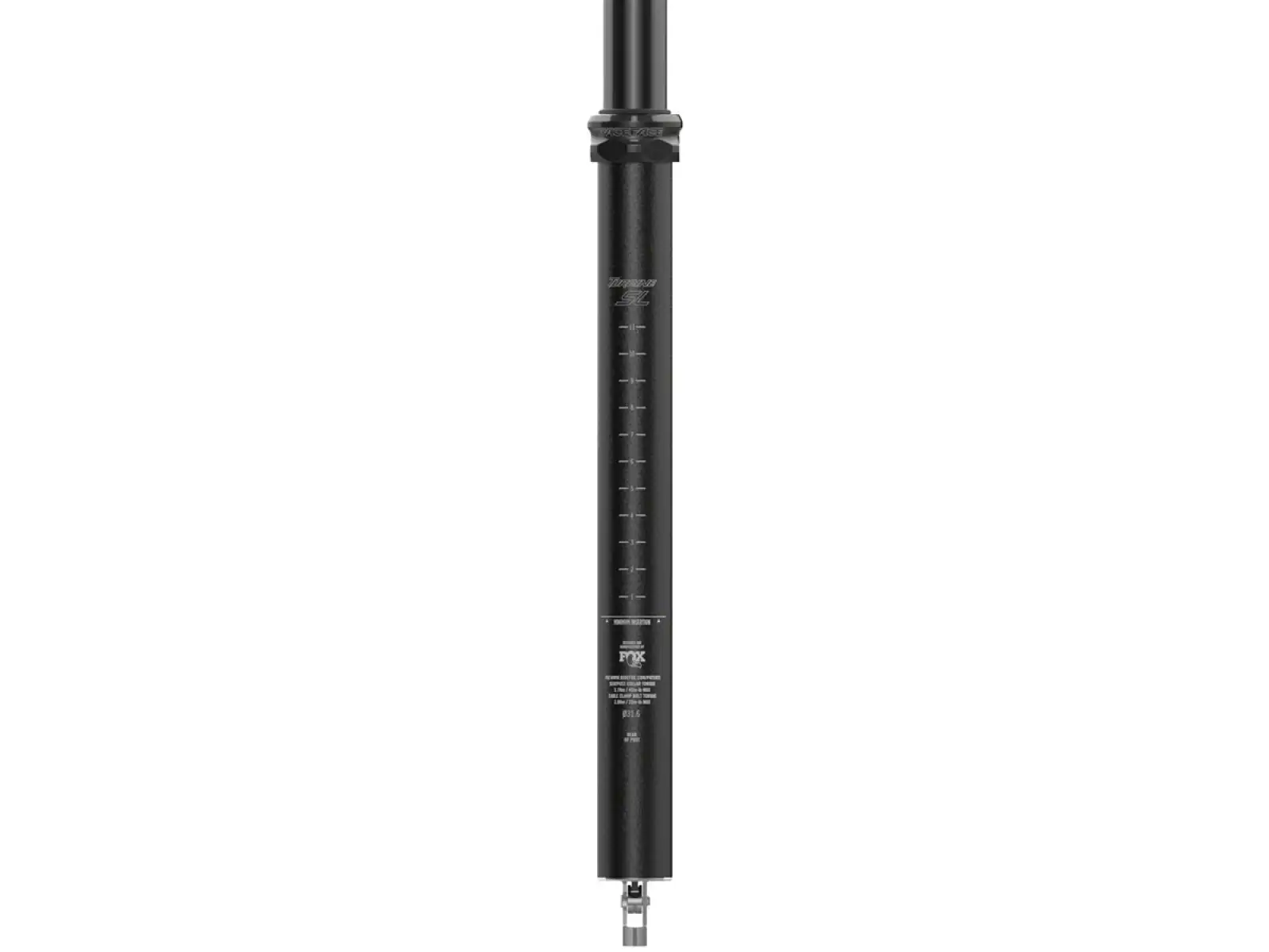 Race Face Turbine R Sattelstütze mit 200 mm Federweg, 30,9x530 mm, in Schwarz